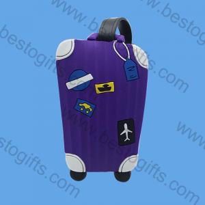 PVC luggage tag with suitcase design